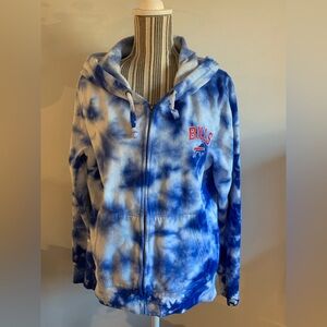 Buffalo Bills NFL 2xl team apparel blue tie dyed zip up hoodie.
